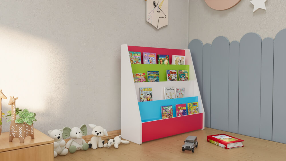 ชั้นวางหนังสือเด็ก PROSPACE FURNITURE รุ่น DORINO 90 ซม. สีแฟนซี_4